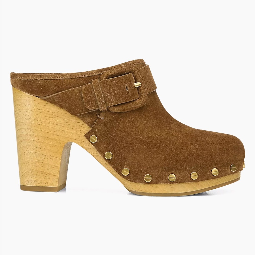 VERONICA BEARD
Dacey Buckle Suede Clogs
$400 pecan size 5